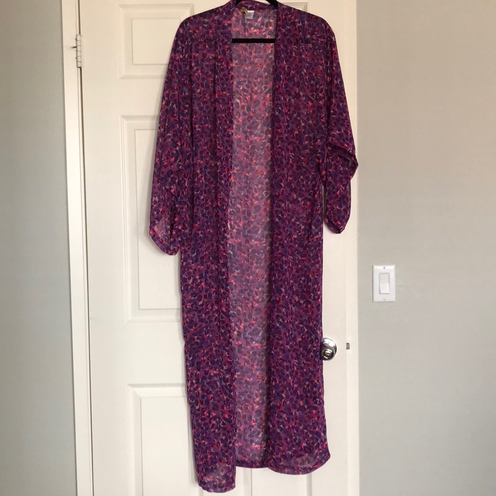 Maxi kimono bathing suit cover up